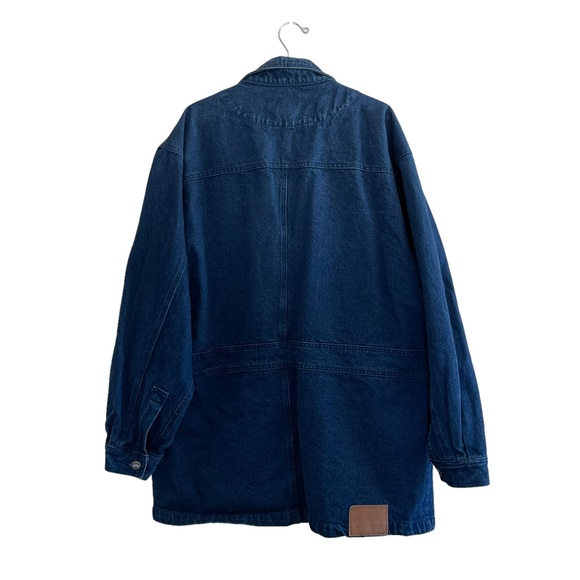 Oversized Vintage Chore Denim Barn Western Jean Jacket - Picture 8 of 10